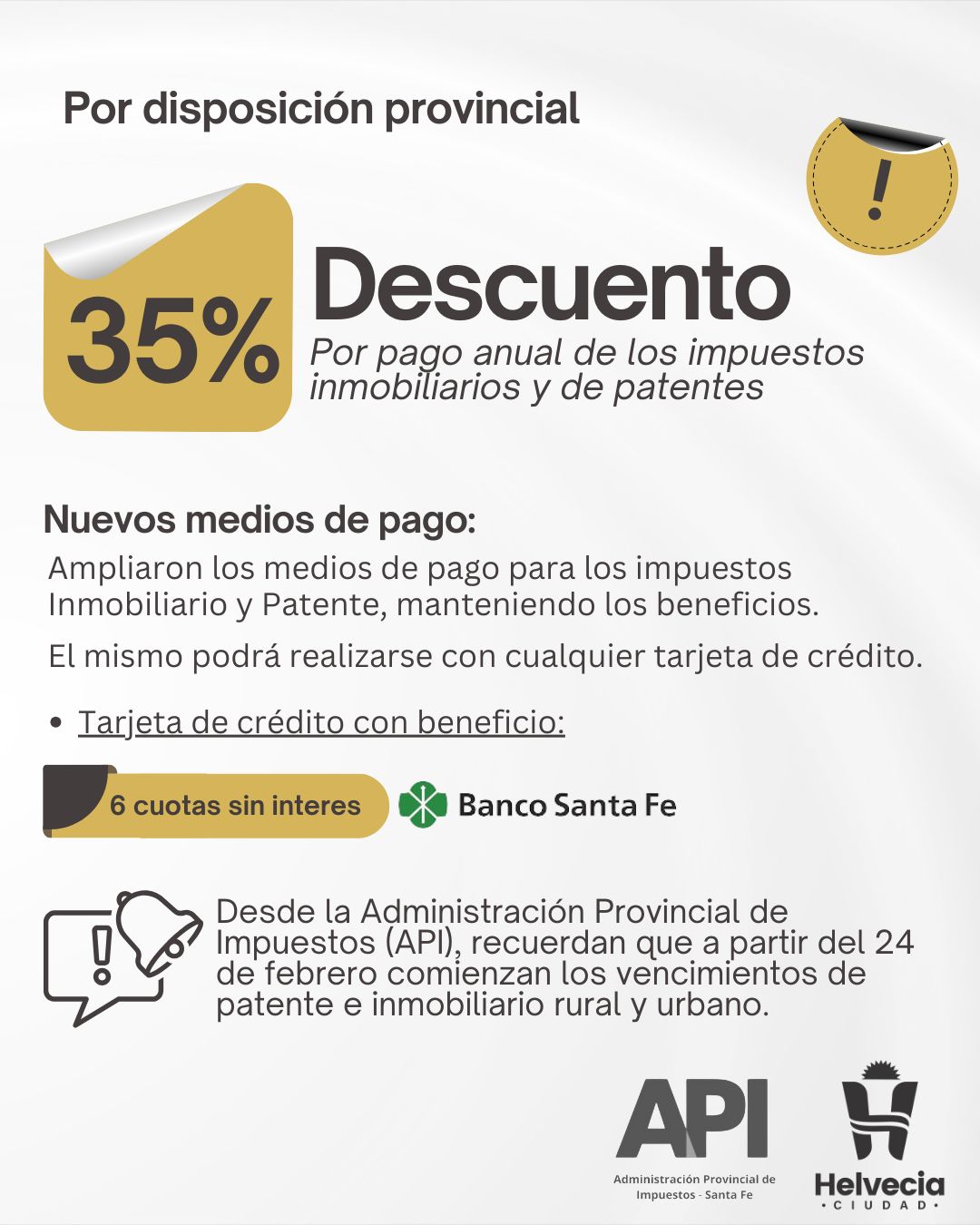 Descuento en tributos por pago anual