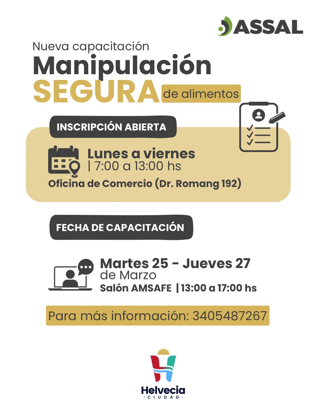 Capacitación en manipulación segura de alimentos