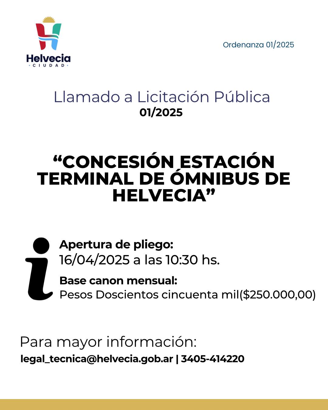 Licitación de Locación Estación terminal de colectivos