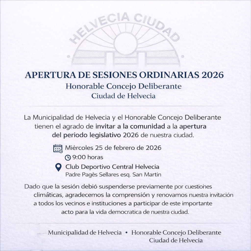 Apertura Sesiones Ordinarias Concejo Deliberante