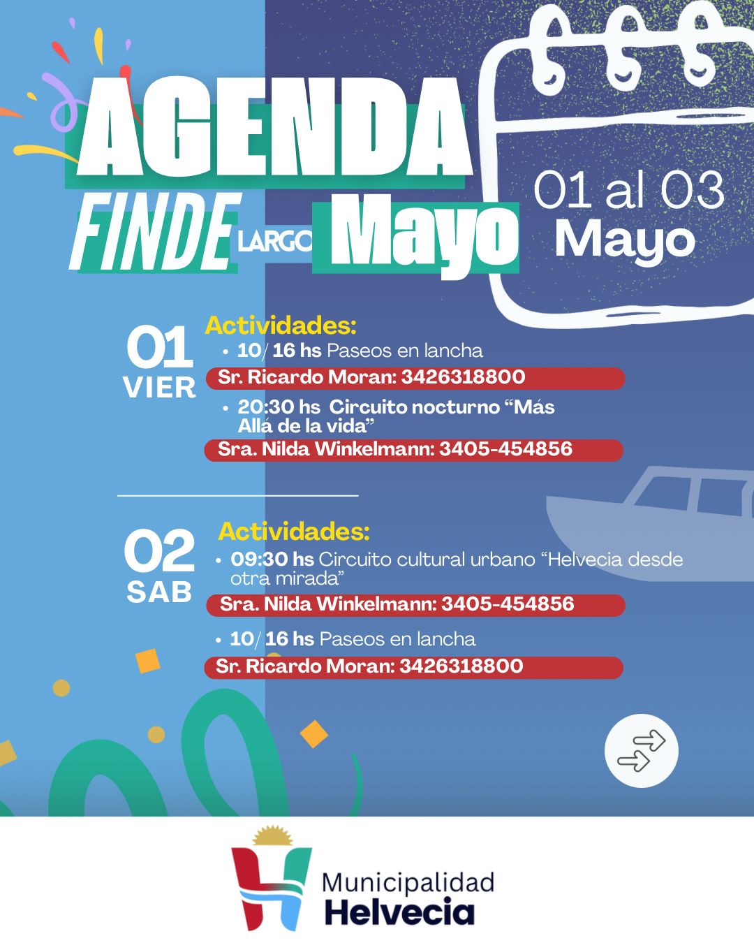 Actividades próximo Fin de semana largo