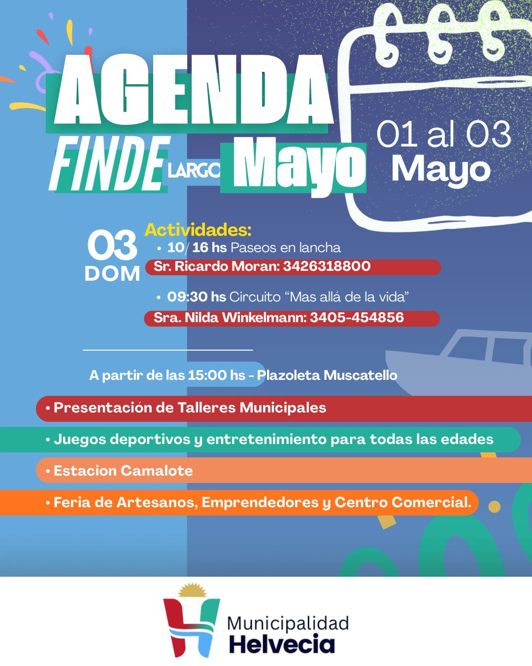 Actividades próximo Fin de semana largo